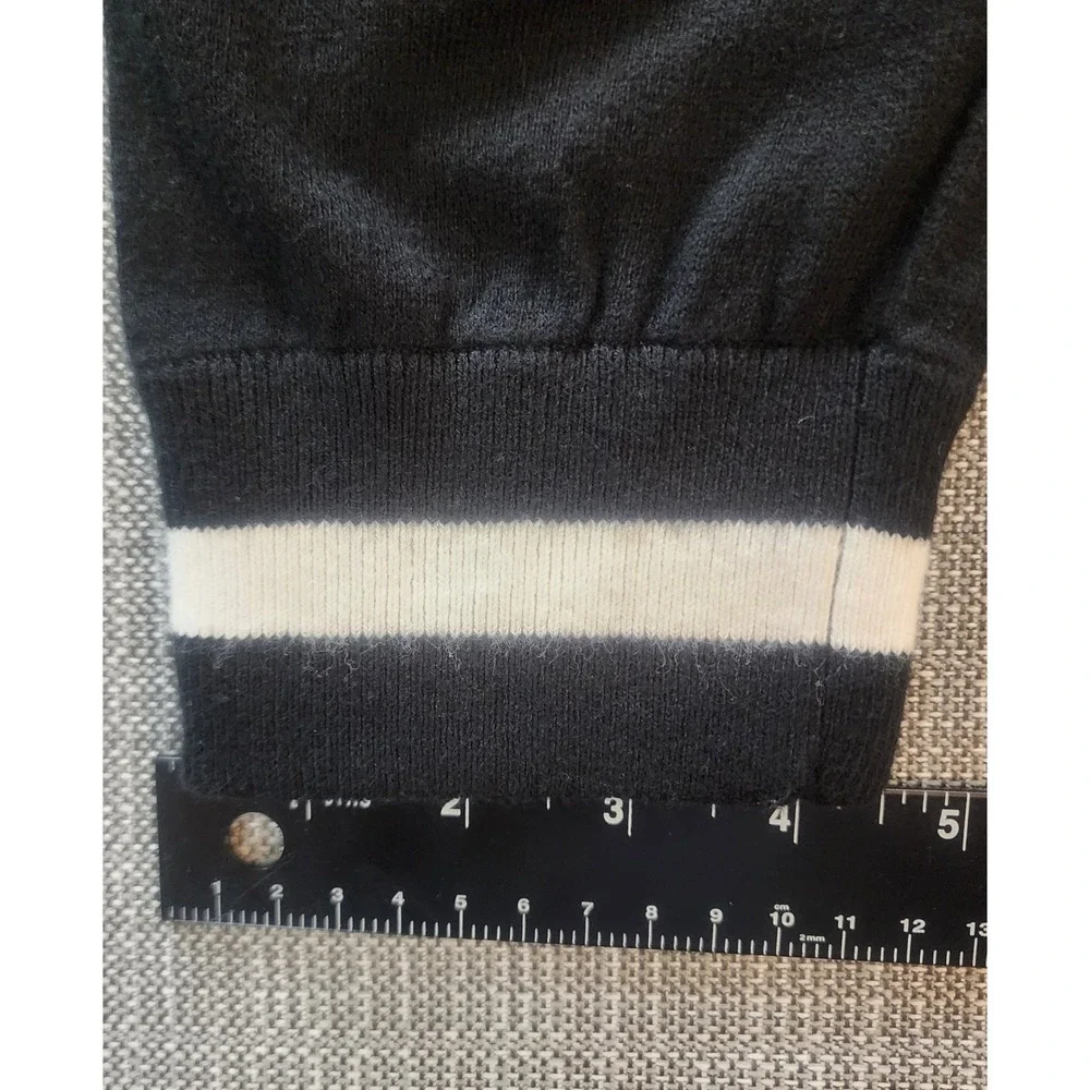 NWT Michael Kors Luxury Knit Loungewear Large Jogger Pants Black/White Stripe